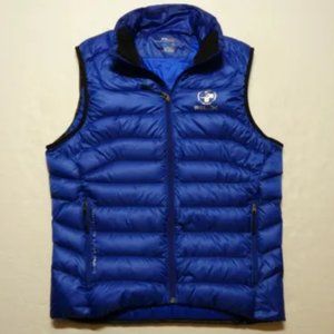 Men's Polo Ralph Lauren Blue RLX Goose Down Full Zip Light Puffer Vest Size M